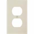 Leviton 1-Gang Smooth Plastic Outlet Wall Plate, Light Almond 010-78003